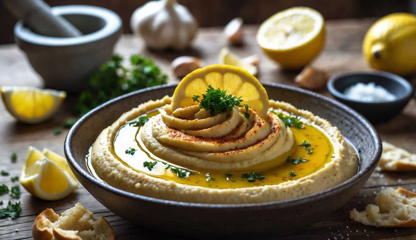 רוטב שום לימון לחומוס מתכון