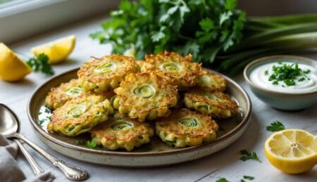 לביבות כרישה חן במטבח
