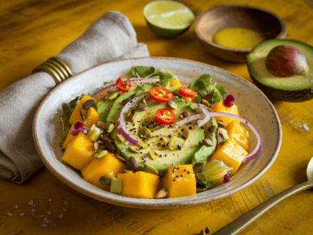 סלט מנגו אבוקדו