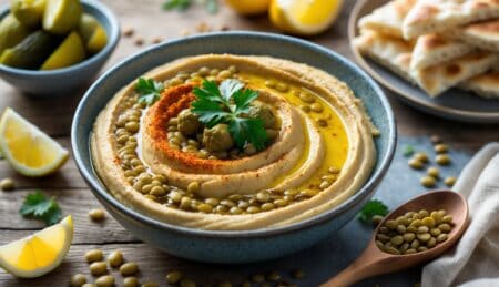 חומוס עדשים כתומות