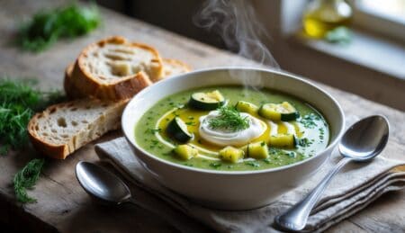 מרק אפונה קישואים