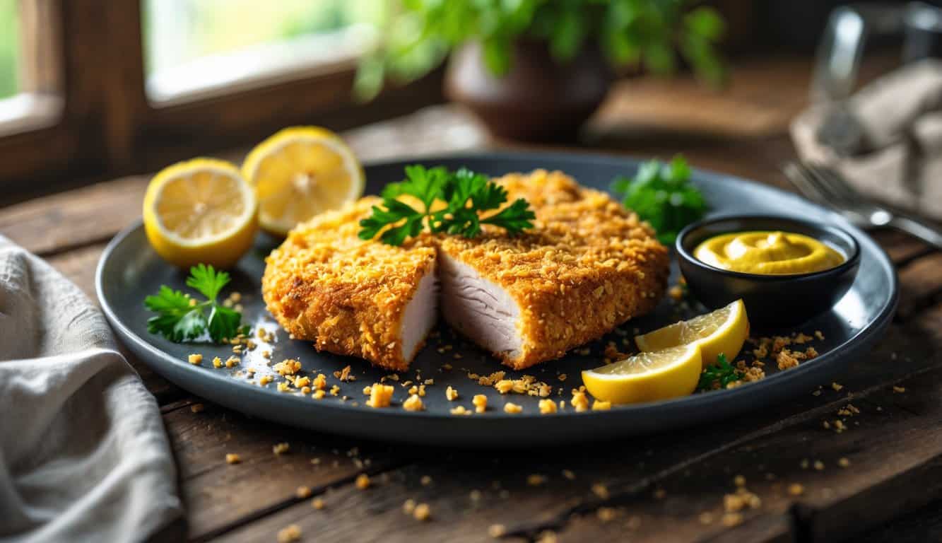 שניצל בציפוי פולנטה