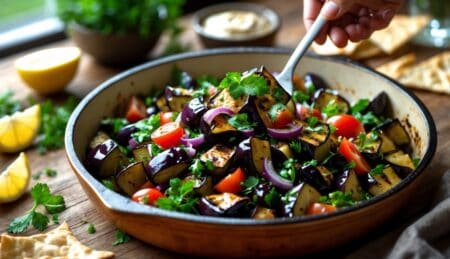 סלט חצילים 10 דקות