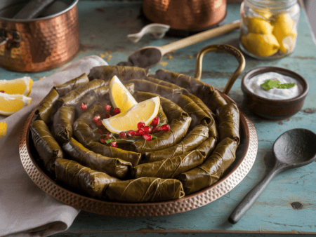 עלי גפן ממולאים בשר