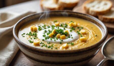 מרק תירס חן במטבח