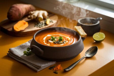 מתכון מרק בטטה וגינגר