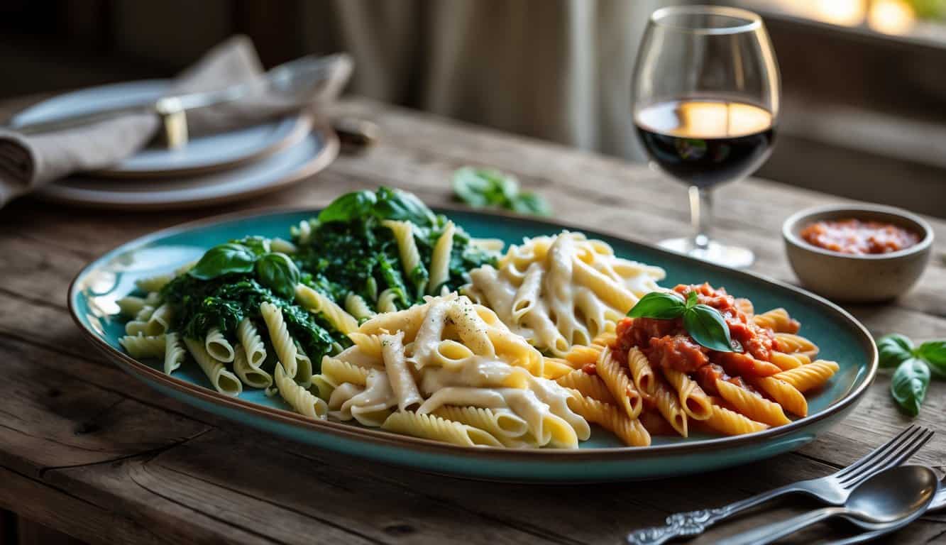 פסטה 3 צבעים מתכון