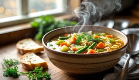 מרק ירקות אטריות