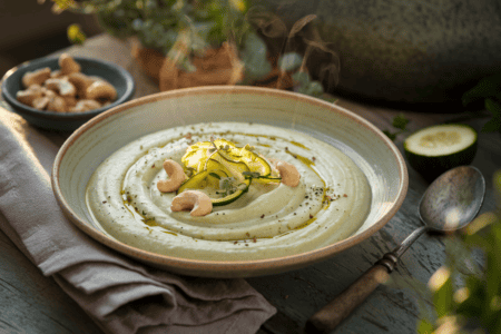 מרק קישואים וקשיו