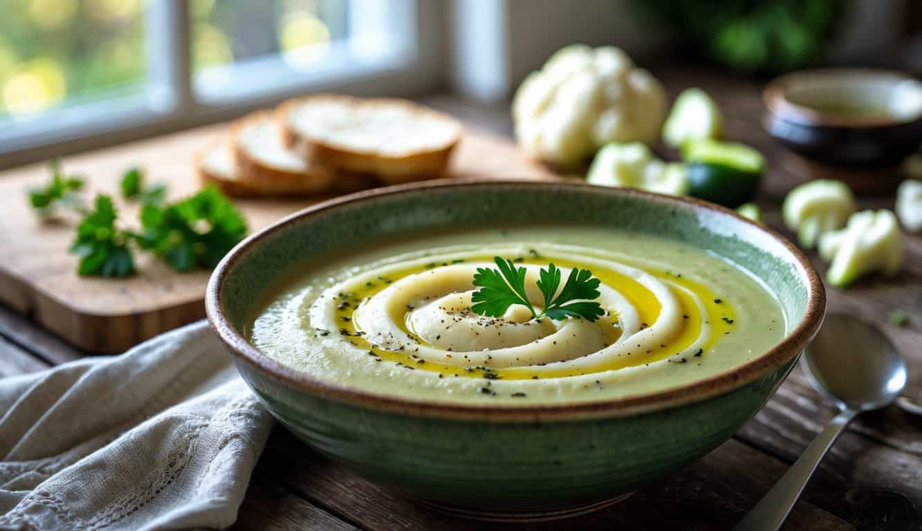 מרק קישואים כרובית